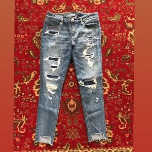 Super stretch distressed American Eagle jeans